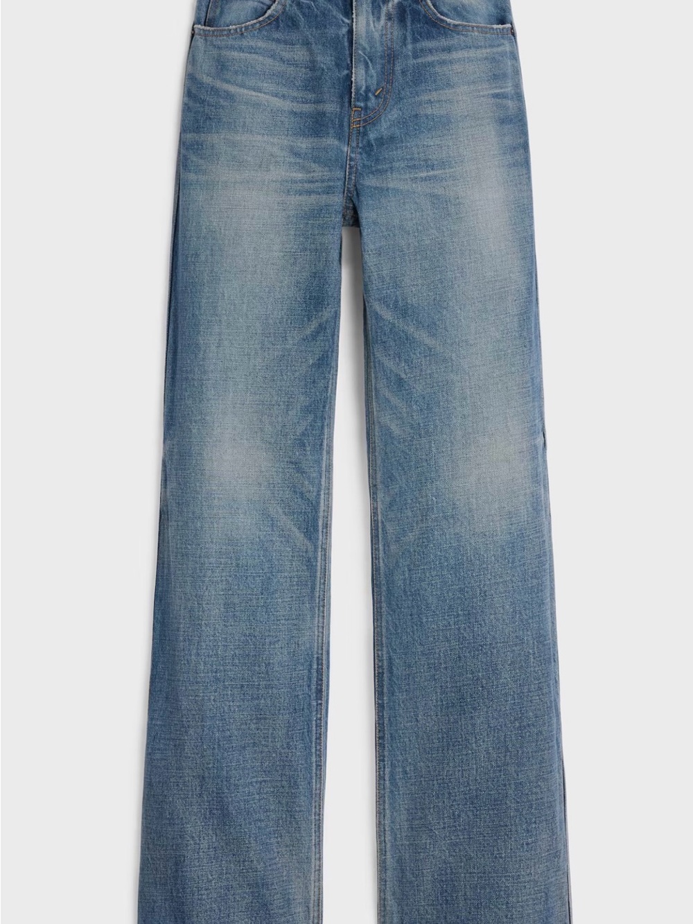 Celine Blue Denim Jeans with Contrast Stitching